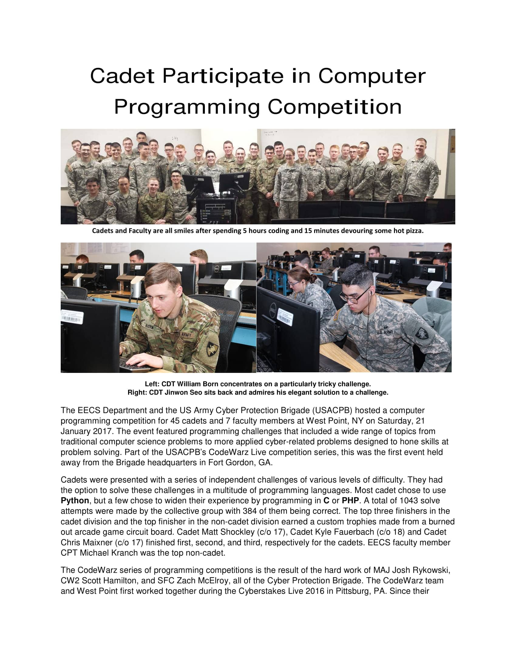 Report from RunCode Live as USMA Part 1